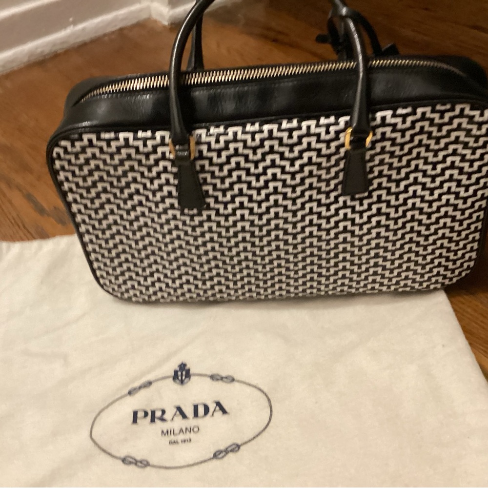 Prada Monochrome Geometric Handbag